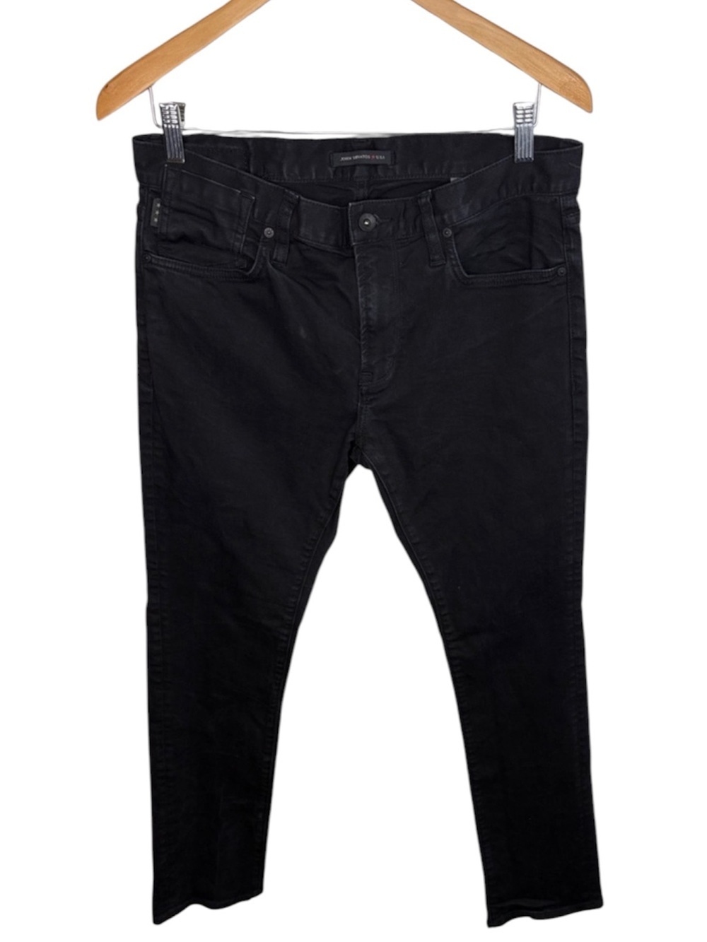 John Varvatos USA Bowery Black Slim Straight Leg Jeans Men Size 33 BLEMISH
